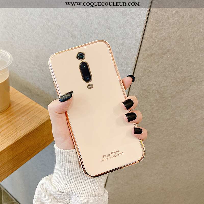 Coque Xiaomi Mi 9t Luxe Luxe Simple, Housse Xiaomi Mi 9t Personnalité Incassable Rose