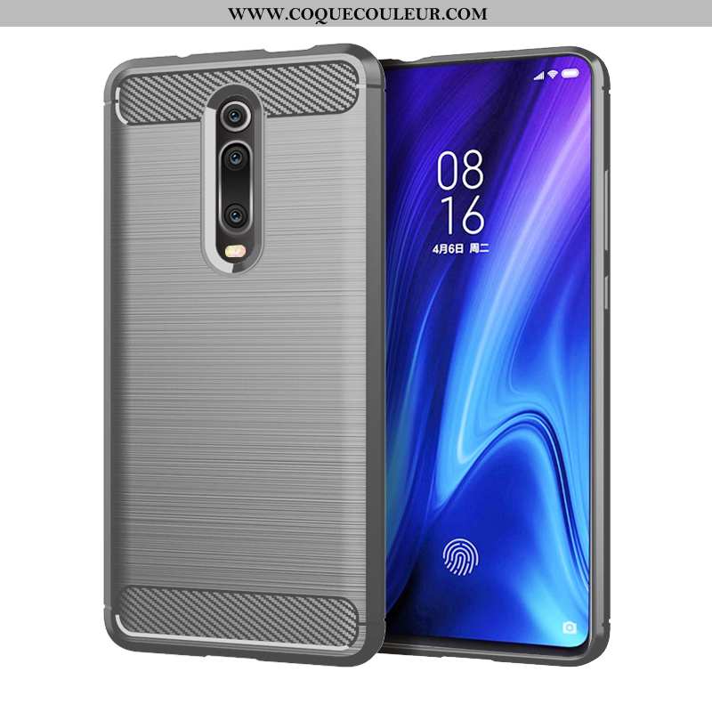 Coque Xiaomi Mi 9t Personnalité Rouge Silicone, Housse Xiaomi Mi 9t Créatif Noir