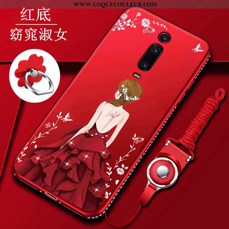 Étui Xiaomi Mi 9t Ultra Fluide Doux Rouge, Coque Xiaomi Mi 9t Tendance Tout Compris Rouge