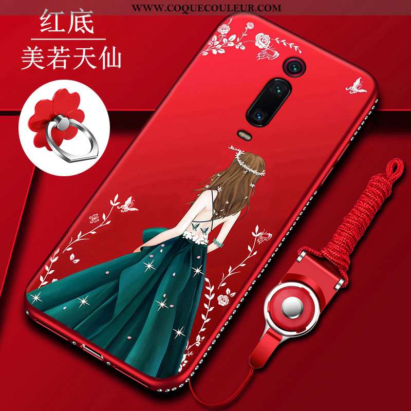 Étui Xiaomi Mi 9t Ultra Fluide Doux Rouge, Coque Xiaomi Mi 9t Tendance Tout Compris Rouge