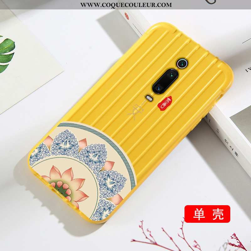 Étui Xiaomi Mi 9t Modèle Fleurie Membrane Tendance, Coque Xiaomi Mi 9t Silicone Verte