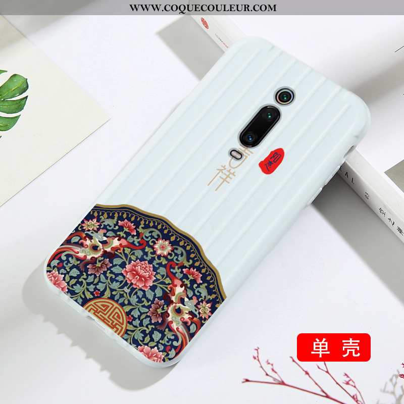 Étui Xiaomi Mi 9t Modèle Fleurie Membrane Tendance, Coque Xiaomi Mi 9t Silicone Verte