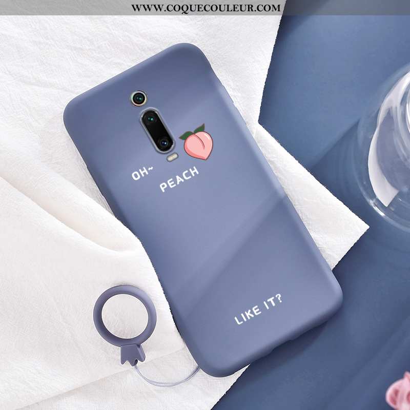 Étui Xiaomi Mi 9t Fluide Doux Protection, Coque Xiaomi Mi 9t Silicone Personnalité Bleu