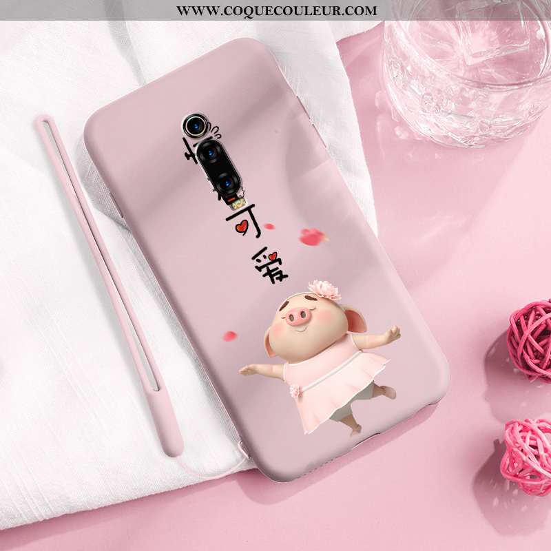 Étui Xiaomi Mi 9t Légère Nouveau Petit, Coque Xiaomi Mi 9t Fluide Doux Créatif Rose