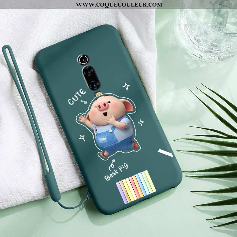 Étui Xiaomi Mi 9t Légère Nouveau Petit, Coque Xiaomi Mi 9t Fluide Doux Créatif Rose