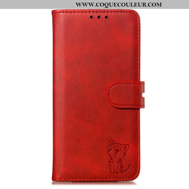 Coque Xiaomi Mi 9t Cuir Rouge Coque, Housse Xiaomi Mi 9t Petit Tout Compris