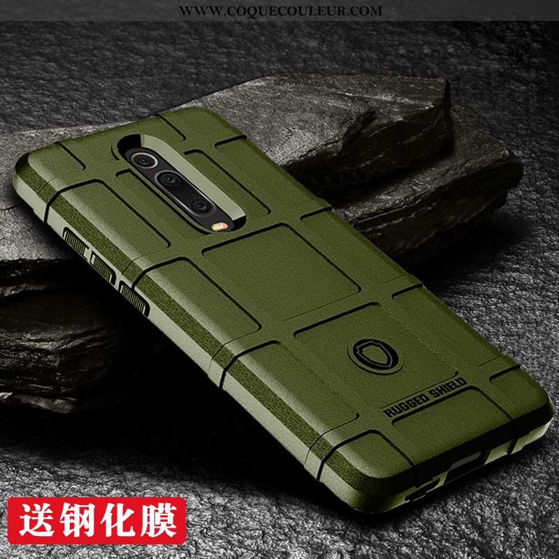 Coque Xiaomi Mi 9t Créatif Personnalité Tout Compris, Housse Xiaomi Mi 9t Silicone Vert Armée Verte