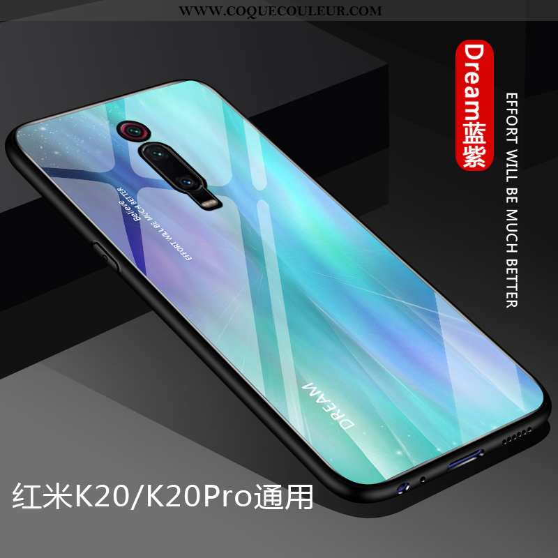 Coque Xiaomi Mi 9t Protection Rouge Simple, Housse Xiaomi Mi 9t Ultra Bleu