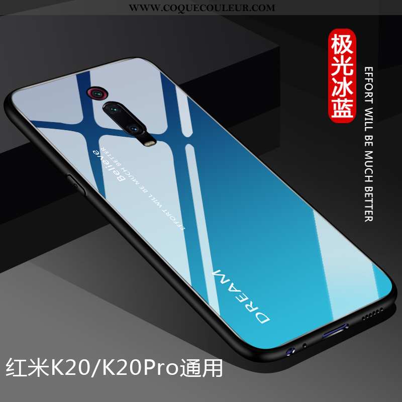 Coque Xiaomi Mi 9t Protection Rouge Simple, Housse Xiaomi Mi 9t Ultra Bleu