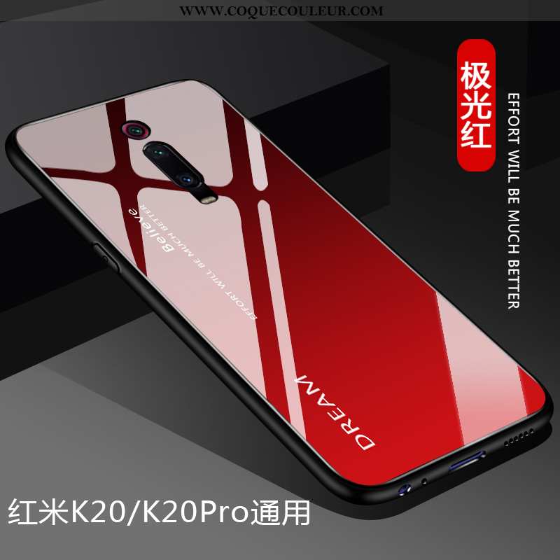 Coque Xiaomi Mi 9t Protection Rouge Simple, Housse Xiaomi Mi 9t Ultra Bleu