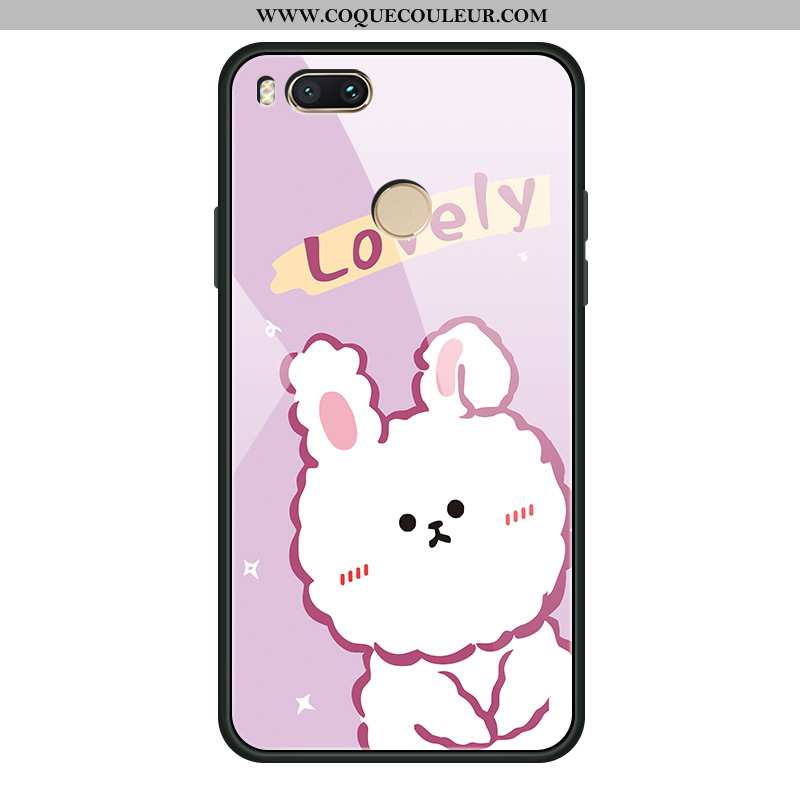 Étui Xiaomi Mi A1 Dessin Animé Amoureux Coque, Coque Xiaomi Mi A1 Charmant Téléphone Portable Rose