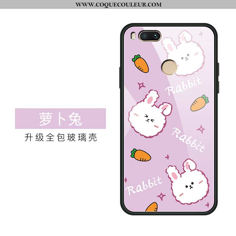 Étui Xiaomi Mi A1 Dessin Animé Amoureux Coque, Coque Xiaomi Mi A1 Charmant Téléphone Portable Rose