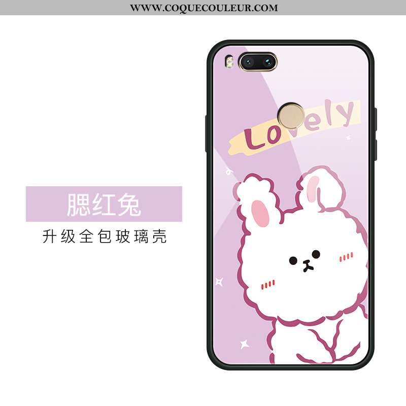 Étui Xiaomi Mi A1 Dessin Animé Amoureux Coque, Coque Xiaomi Mi A1 Charmant Téléphone Portable Rose