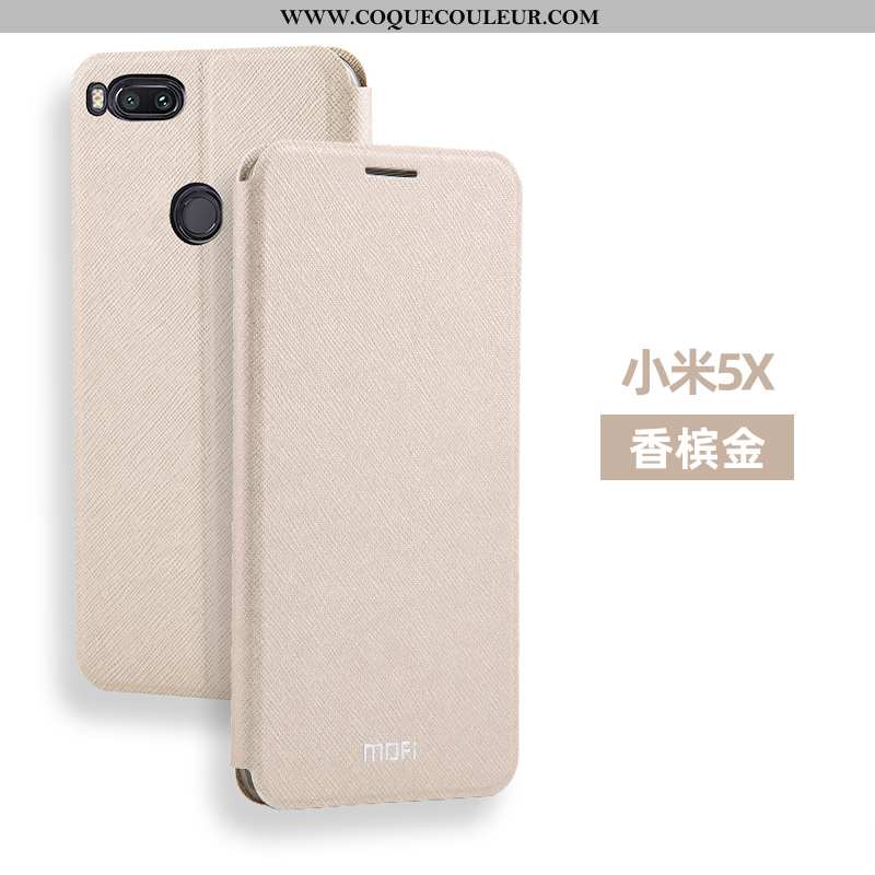 Housse Xiaomi Mi A1 Silicone Fluide Doux Cuir, Étui Xiaomi Mi A1 Accessoires Coque Rose