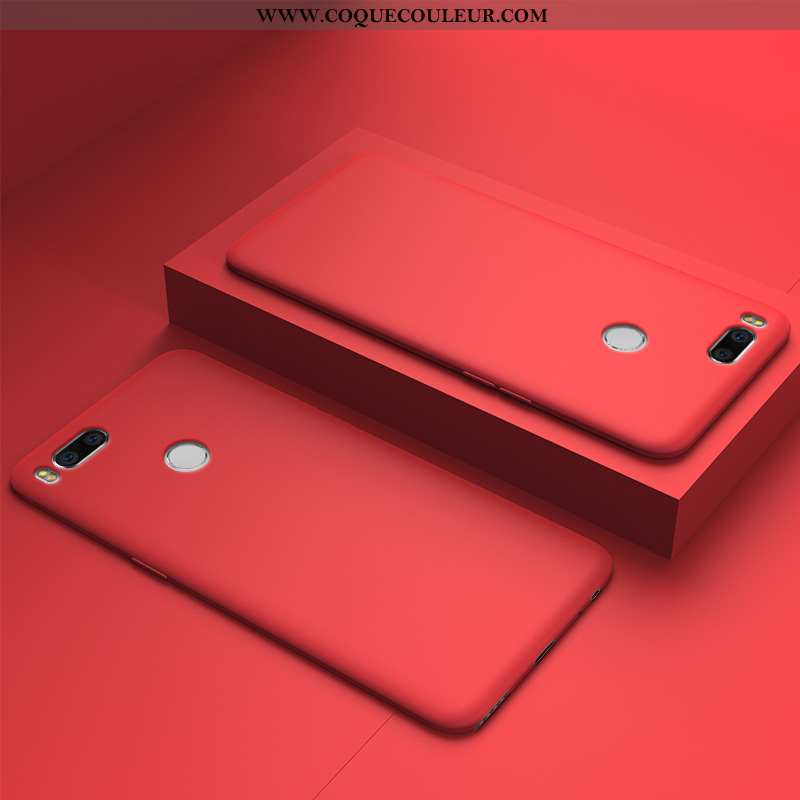 Étui Xiaomi Mi A1 Ultra Tout Compris Coque, Coque Xiaomi Mi A1 Légère Silicone Rouge