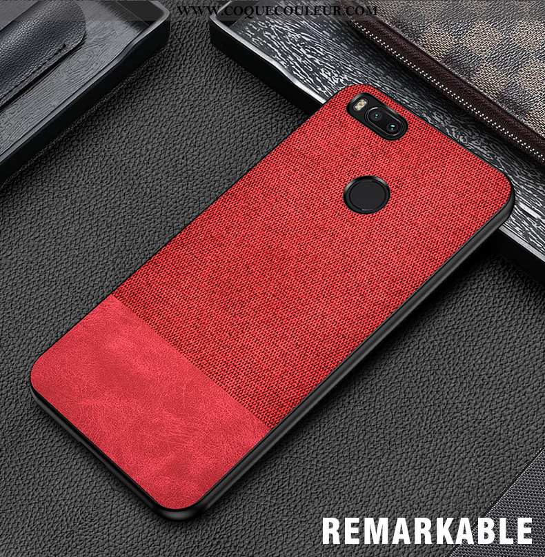 Étui Xiaomi Mi A1 Délavé En Daim Tissu Petit, Coque Xiaomi Mi A1 Modèle Fleurie Téléphone Portable G