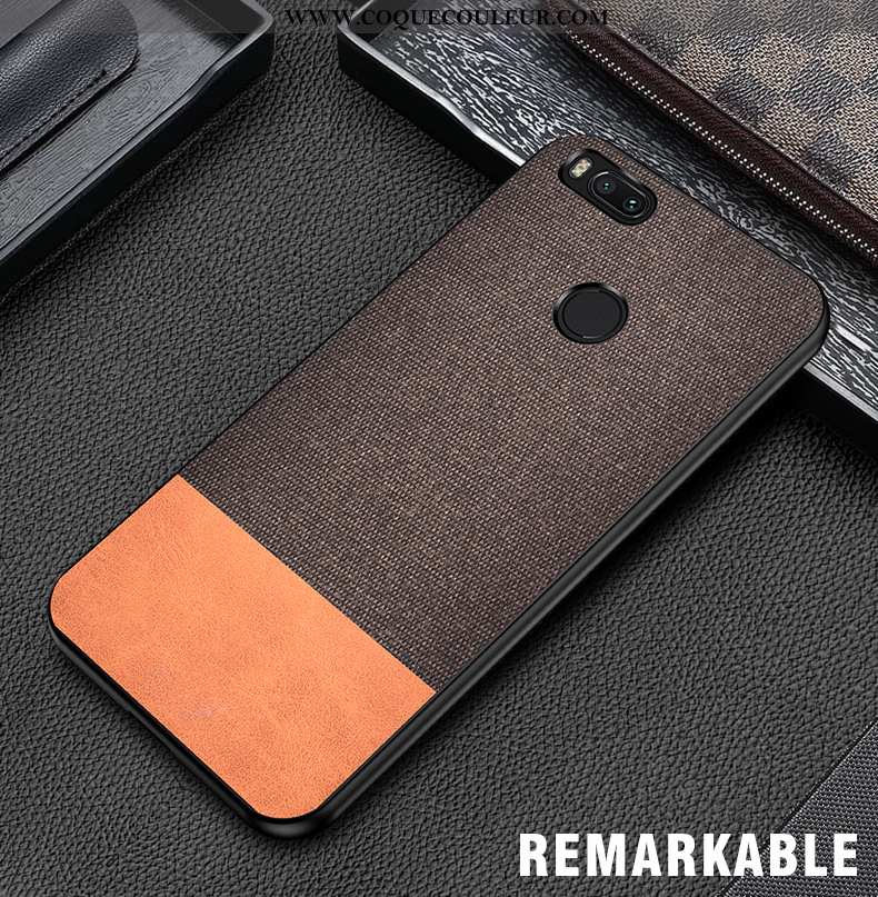 Étui Xiaomi Mi A1 Délavé En Daim Tissu Petit, Coque Xiaomi Mi A1 Modèle Fleurie Téléphone Portable G