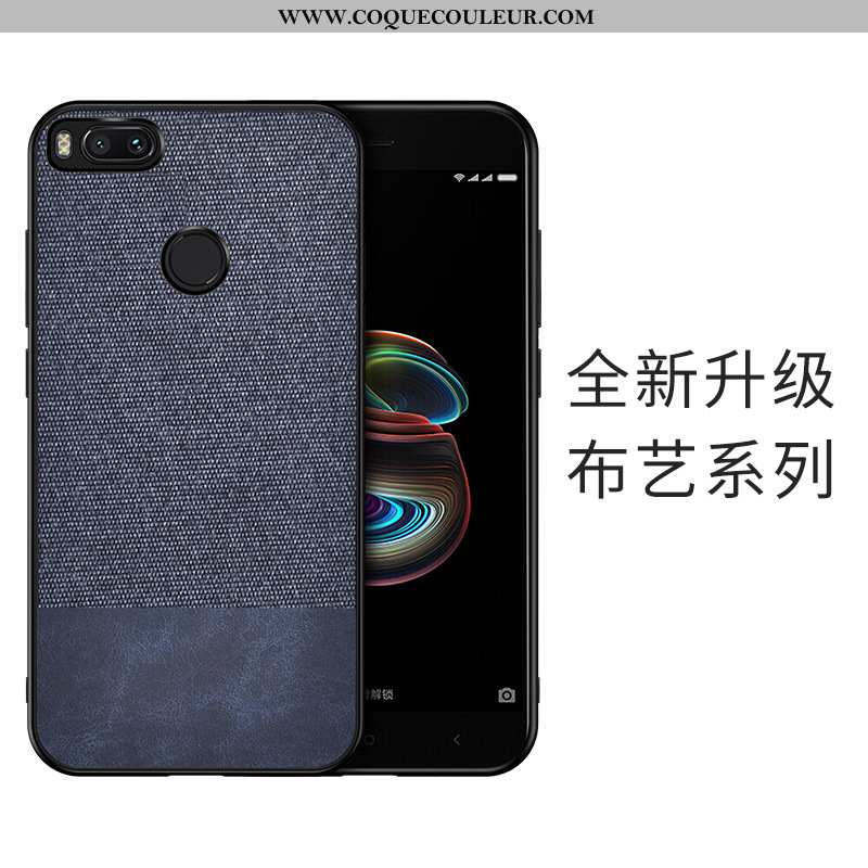 Étui Xiaomi Mi A1 Délavé En Daim Tissu Petit, Coque Xiaomi Mi A1 Modèle Fleurie Téléphone Portable G