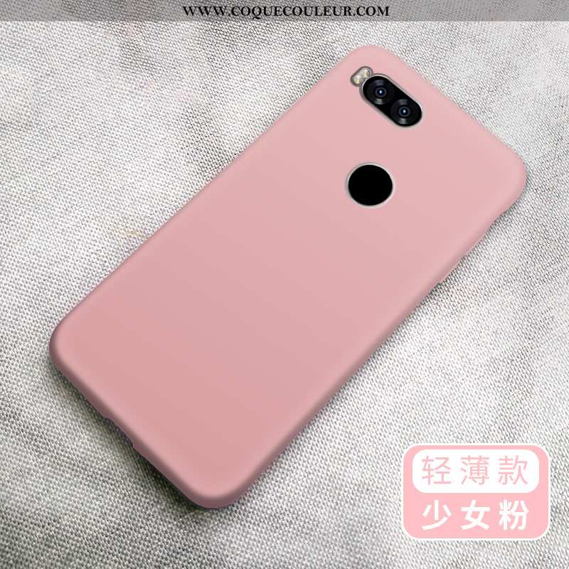 Étui Xiaomi Mi A1 Fluide Doux Couleur Unie Étui, Coque Xiaomi Mi A1 Silicone Amoureux Verte