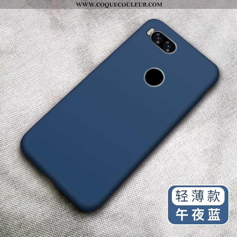 Étui Xiaomi Mi A1 Fluide Doux Couleur Unie Étui, Coque Xiaomi Mi A1 Silicone Amoureux Verte