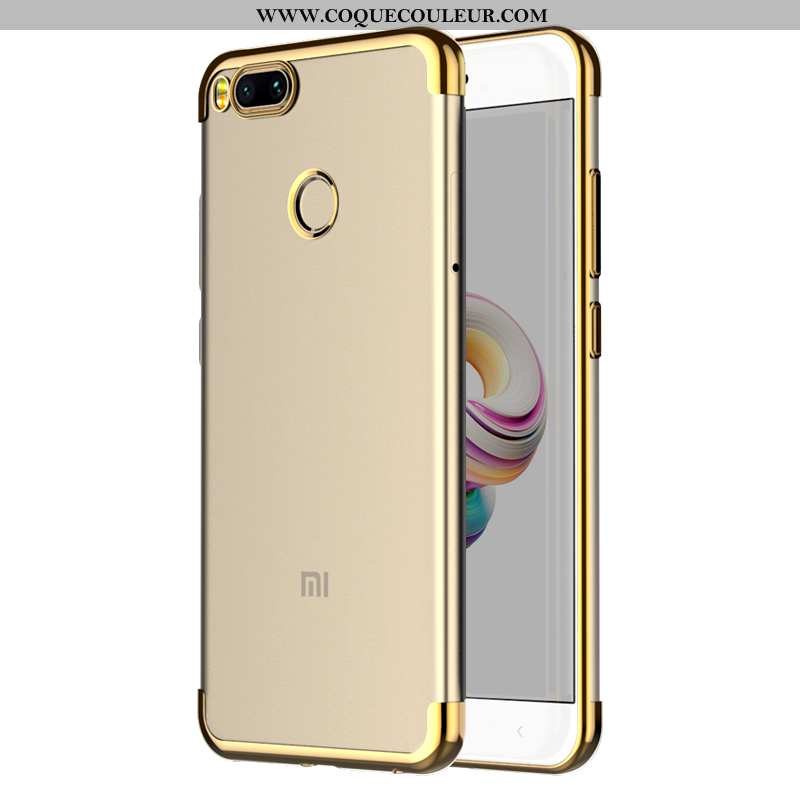 Coque Xiaomi Mi A1 Légère Protection Or, Housse Xiaomi Mi A1 Fluide Doux Incassable Doré