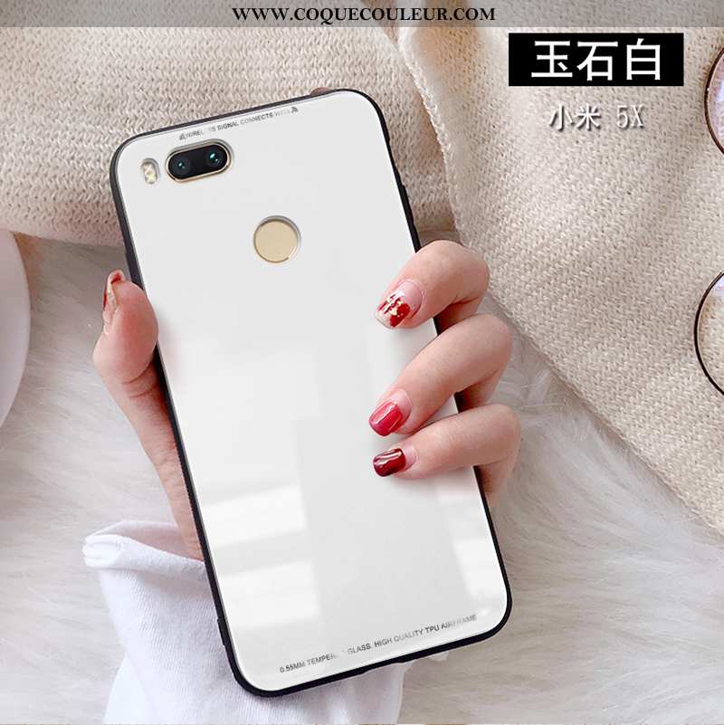 Housse Xiaomi Mi A1 Protection Rose Tendance, Étui Xiaomi Mi A1 Verre Petit