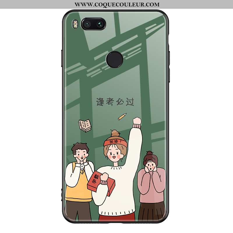 Housse Xiaomi Mi A1 Créatif Bordure Personnalité, Étui Xiaomi Mi A1 Dessin Animé Protection Verte