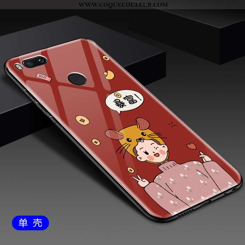 Housse Xiaomi Mi A1 Créatif Bordure Personnalité, Étui Xiaomi Mi A1 Dessin Animé Protection Verte