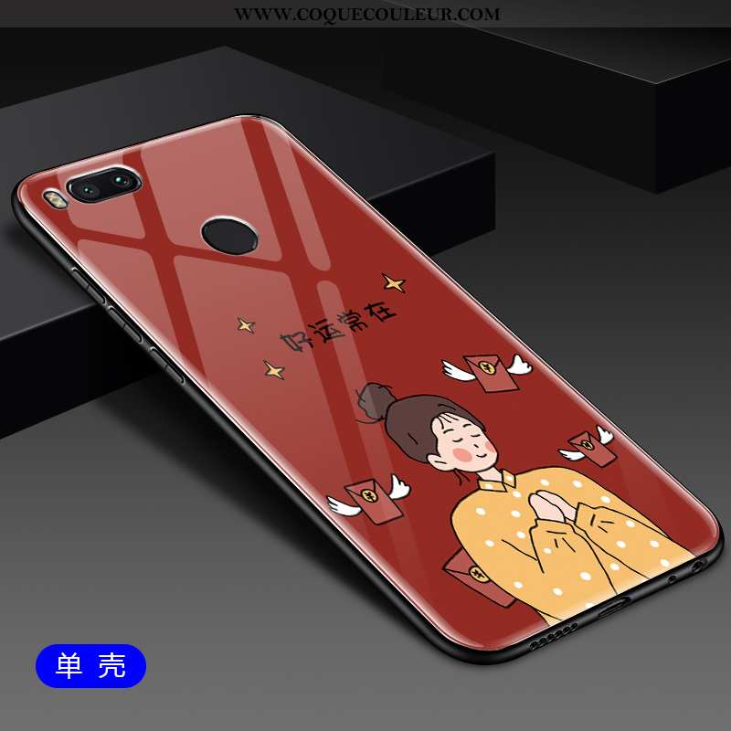 Housse Xiaomi Mi A1 Créatif Bordure Personnalité, Étui Xiaomi Mi A1 Dessin Animé Protection Verte