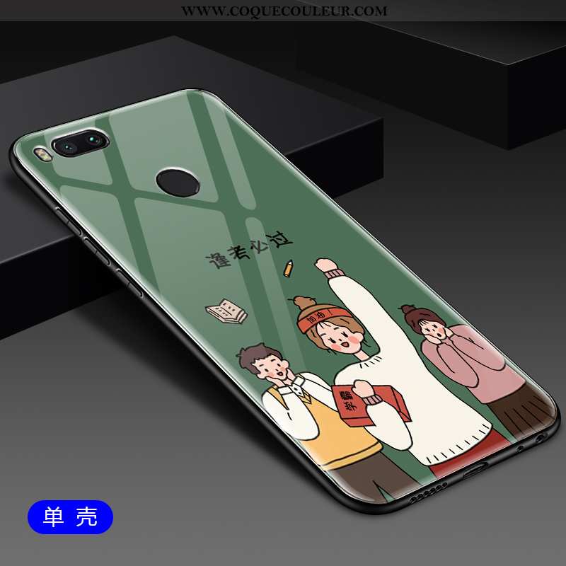 Housse Xiaomi Mi A1 Créatif Bordure Personnalité, Étui Xiaomi Mi A1 Dessin Animé Protection Verte