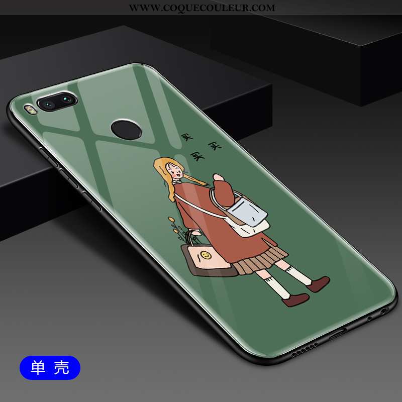 Housse Xiaomi Mi A1 Créatif Bordure Personnalité, Étui Xiaomi Mi A1 Dessin Animé Protection Verte