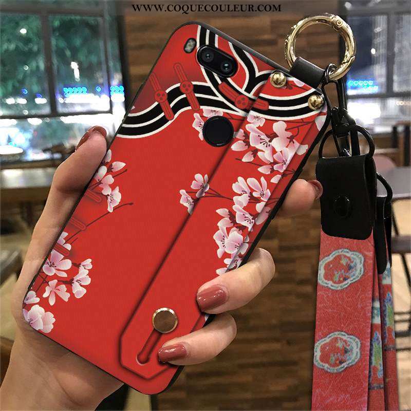 Étui Xiaomi Mi A1 Ornements Suspendus Style Chinois Palais, Coque Xiaomi Mi A1 Tendance Rouge