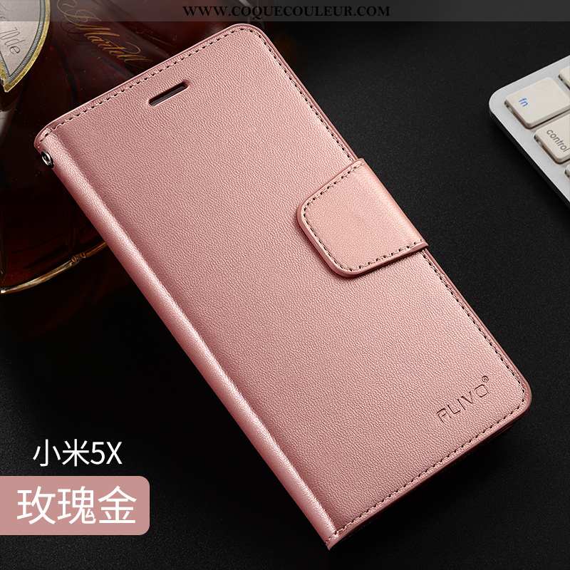 Coque Xiaomi Mi A1 Cuir Téléphone Portable Protection, Housse Xiaomi Mi A1 Fluide Doux Incassable Ro