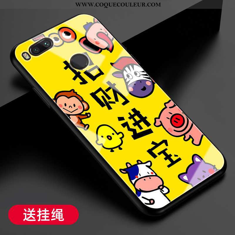 Coque Xiaomi Mi A1 Personnalité Tendance Petit, Housse Xiaomi Mi A1 Créatif Jaune