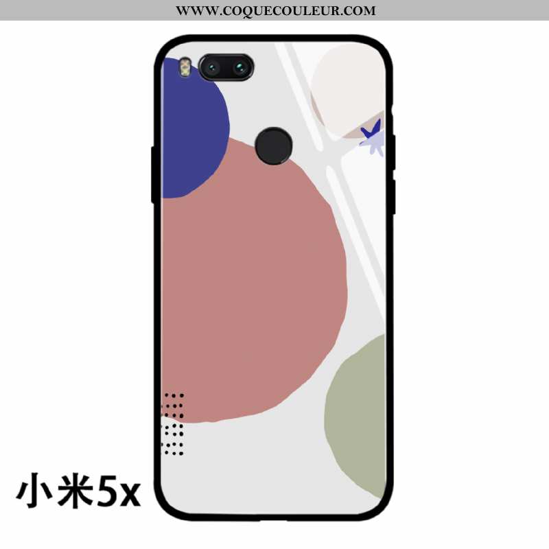 Étui Xiaomi Mi A1 Personnalité Tendance Frais, Coque Xiaomi Mi A1 Créatif Miroir Bleu