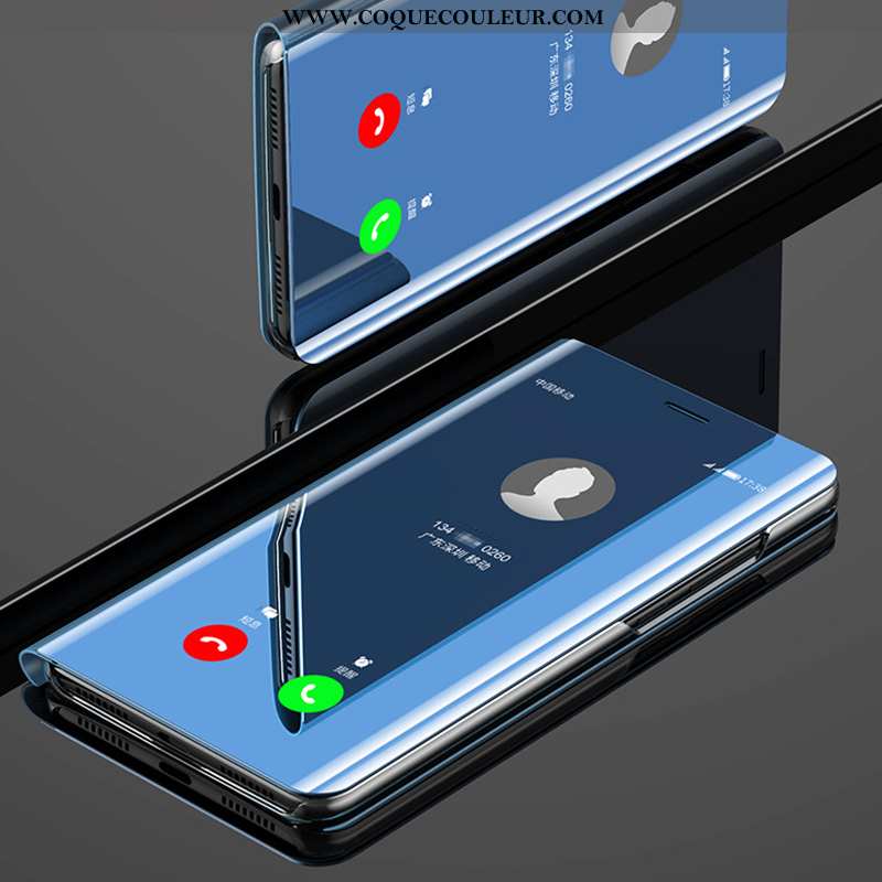 Coque Xiaomi Mi A1 Cuir Clamshell Bleu, Housse Xiaomi Mi A1 Petit Tempérer Bleu