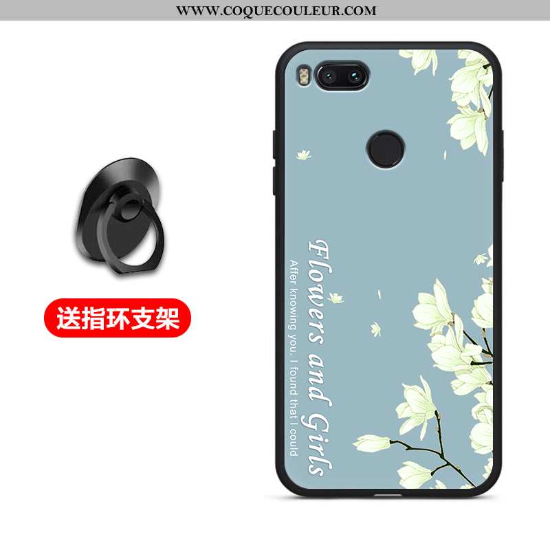 Coque Xiaomi Mi A1 Protection Silicone Noir, Housse Xiaomi Mi A1 Délavé En Daim Incassable Noir