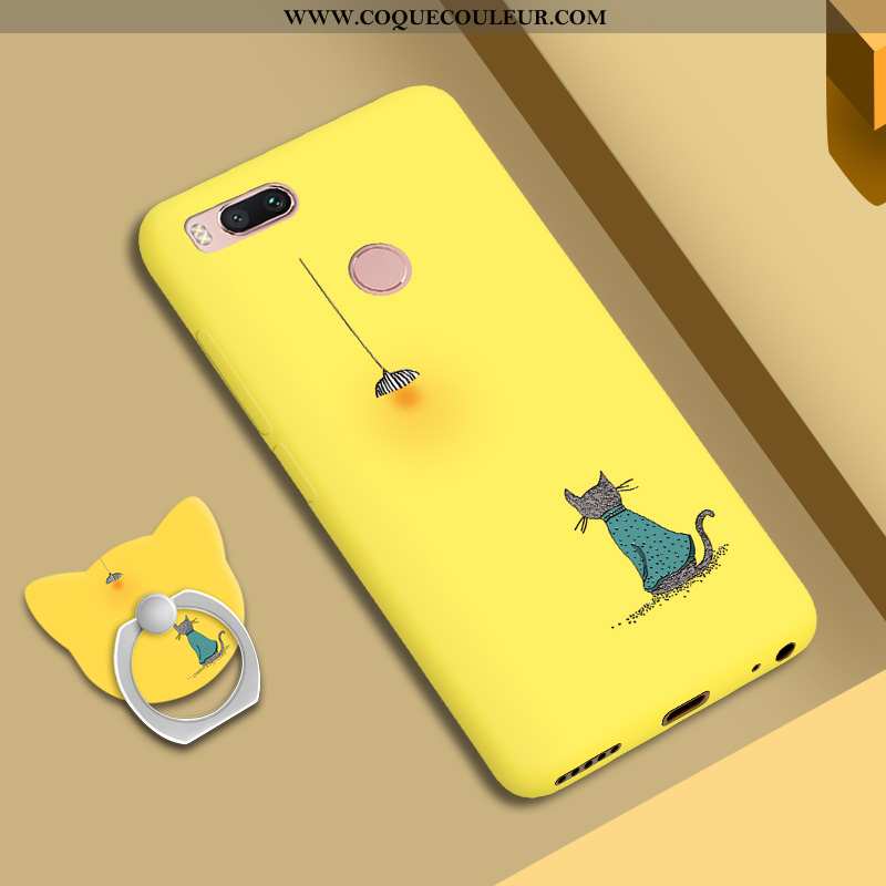 Coque Xiaomi Mi A1 Silicone Charmant Petit, Housse Xiaomi Mi A1 Personnalité Fluide Doux Jaune