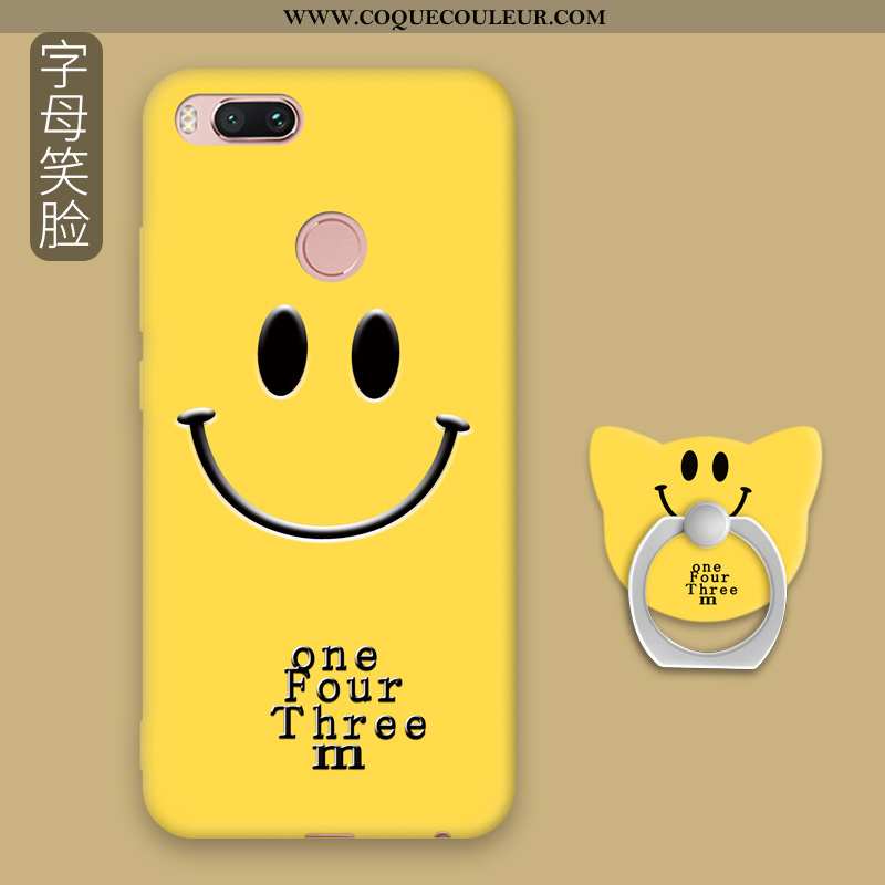 Coque Xiaomi Mi A1 Silicone Charmant Petit, Housse Xiaomi Mi A1 Personnalité Fluide Doux Jaune