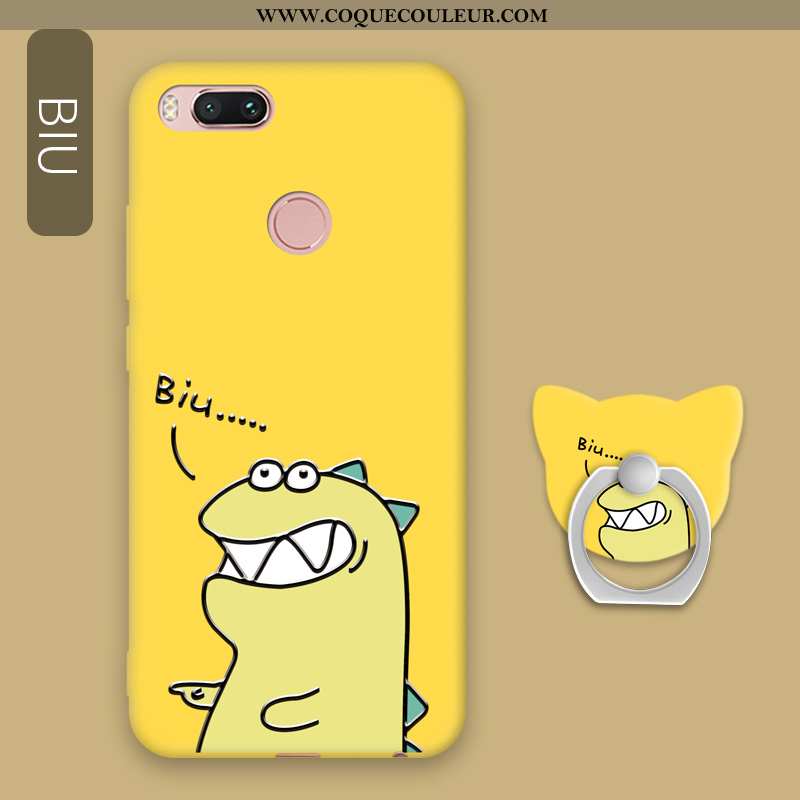 Coque Xiaomi Mi A1 Silicone Charmant Petit, Housse Xiaomi Mi A1 Personnalité Fluide Doux Jaune