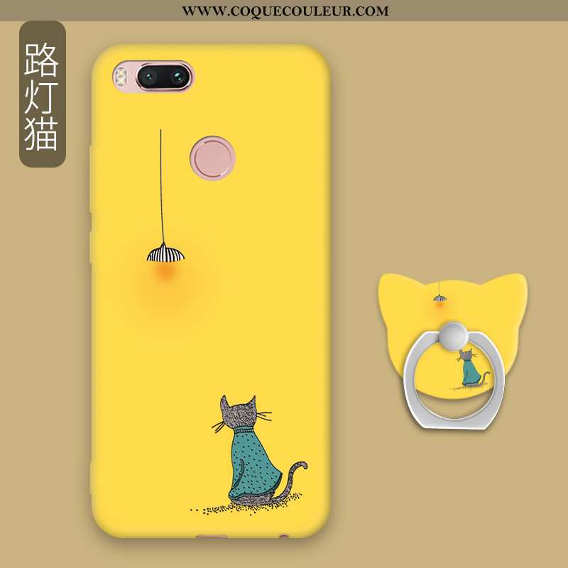 Coque Xiaomi Mi A1 Silicone Charmant Petit, Housse Xiaomi Mi A1 Personnalité Fluide Doux Jaune