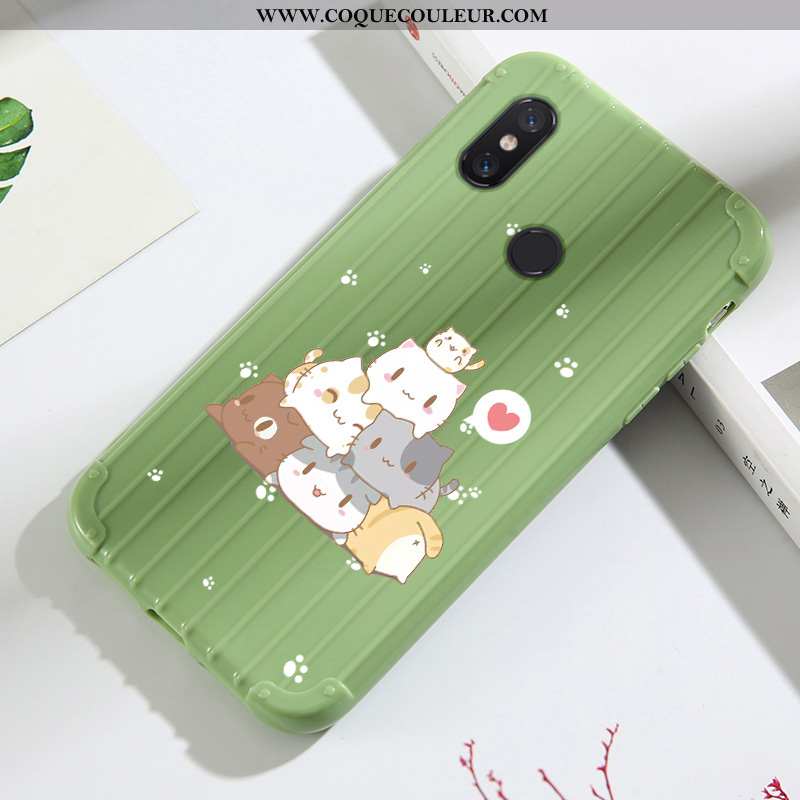 Coque Xiaomi Mi A2 Lite Dessin Animé Vert Tout Compris, Housse Xiaomi Mi A2 Lite Charmant Mesh Verte