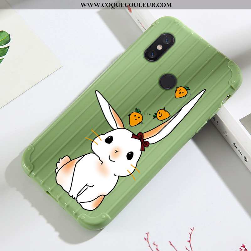 Coque Xiaomi Mi A2 Lite Dessin Animé Vert Tout Compris, Housse Xiaomi Mi A2 Lite Charmant Mesh Verte