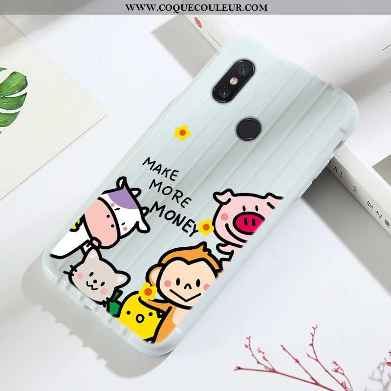 Coque Xiaomi Mi A2 Lite Dessin Animé Vert Tout Compris, Housse Xiaomi Mi A2 Lite Charmant Mesh Verte