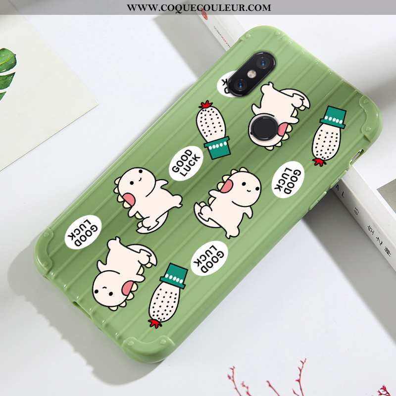 Coque Xiaomi Mi A2 Lite Dessin Animé Vert Tout Compris, Housse Xiaomi Mi A2 Lite Charmant Mesh Verte