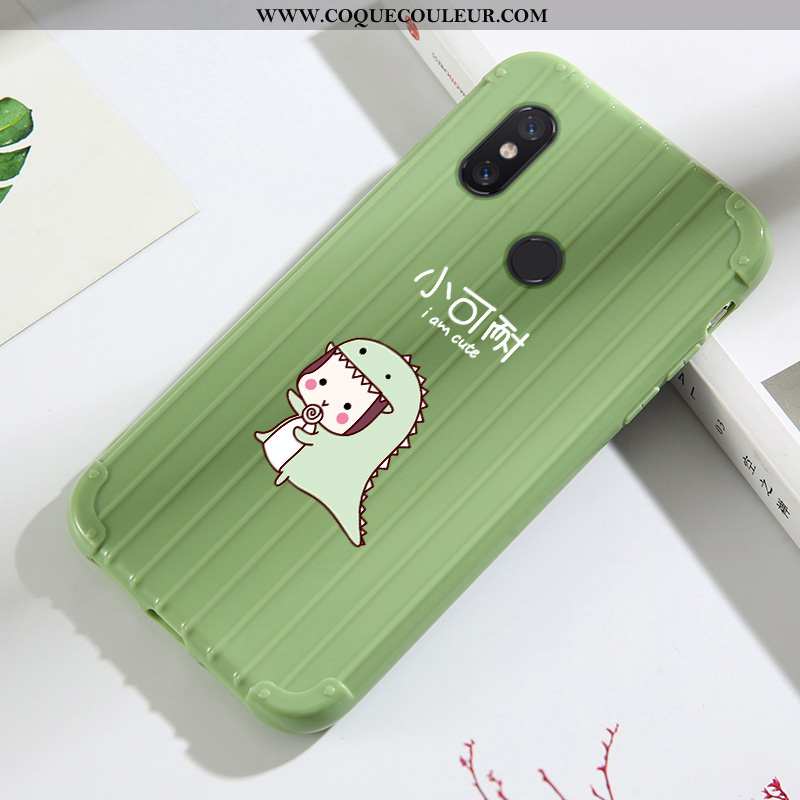 Coque Xiaomi Mi A2 Lite Dessin Animé Vert Tout Compris, Housse Xiaomi Mi A2 Lite Charmant Mesh Verte