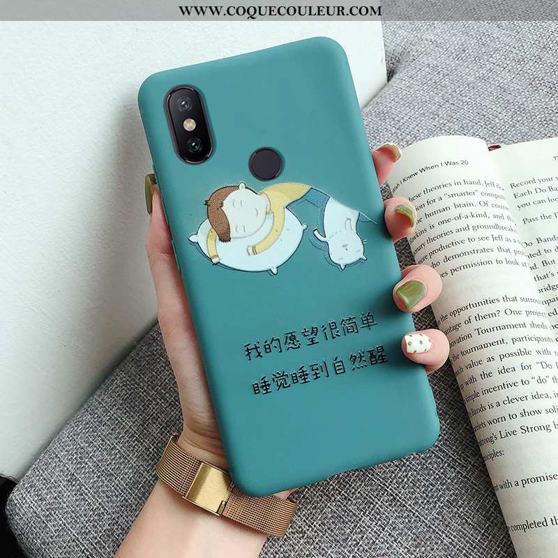 Étui Xiaomi Mi A2 Lite Ultra Vert Incassable, Coque Xiaomi Mi A2 Lite Tendance Petit Verte