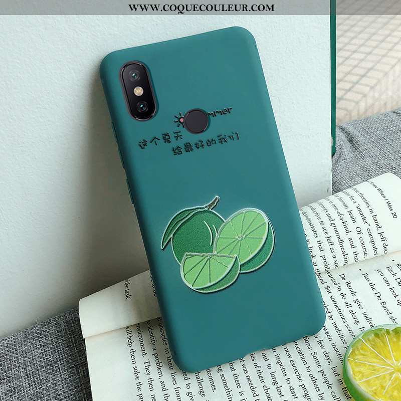 Étui Xiaomi Mi A2 Lite Ultra Vert Incassable, Coque Xiaomi Mi A2 Lite Tendance Petit Verte