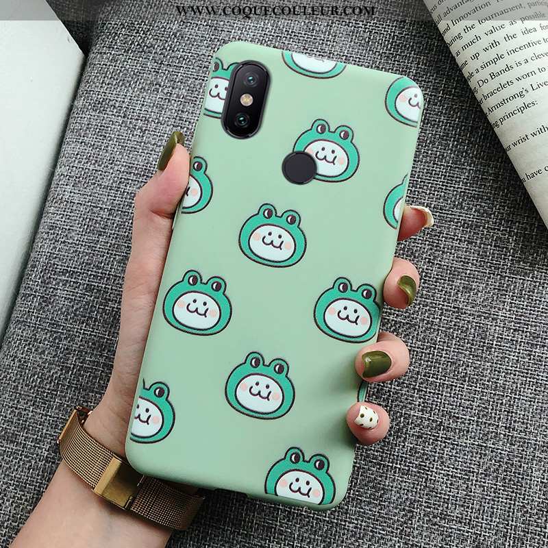 Étui Xiaomi Mi A2 Lite Ultra Vert Incassable, Coque Xiaomi Mi A2 Lite Tendance Petit Verte