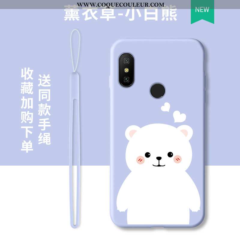 Housse Xiaomi Mi A2 Lite Tendance Coque Dessin Animé, Étui Xiaomi Mi A2 Lite Fluide Doux Petit Bleu